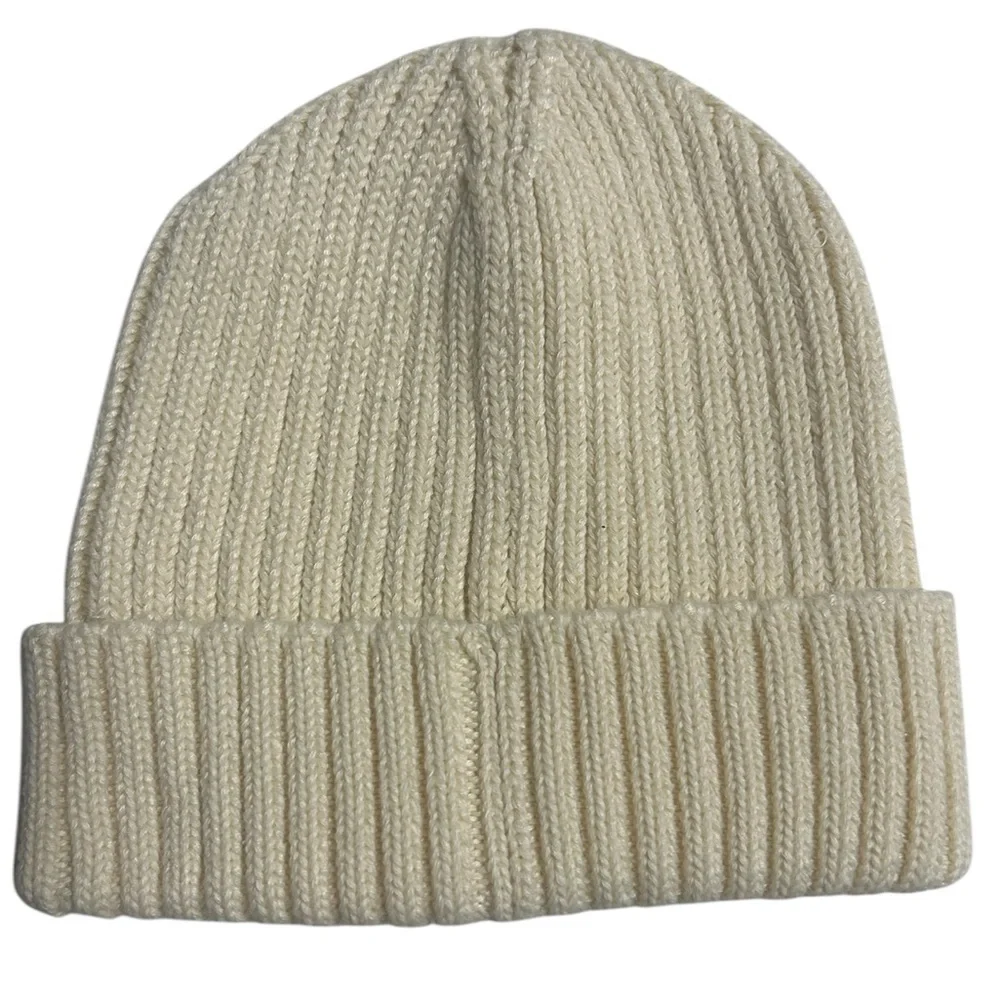 Adidas Cream Ribbed Beanie